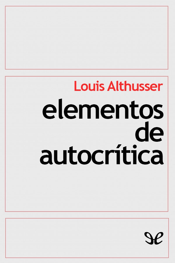 Elementos de autocrítica
