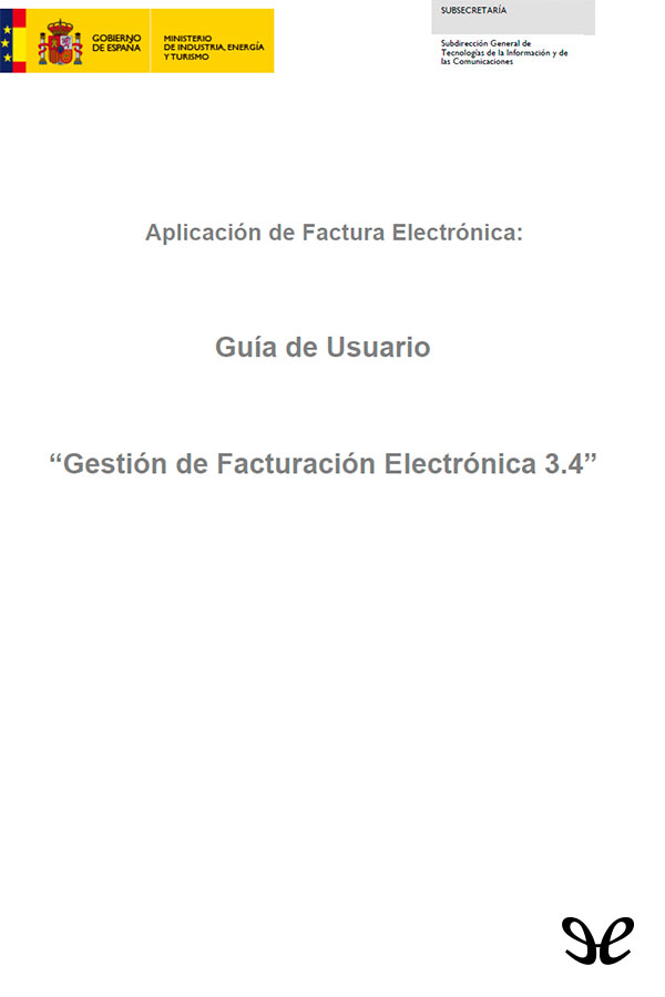 Guía de usuario: Gestión de Facturación Electrónica 3.4