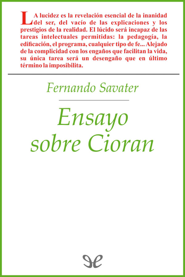 Ensayo sobre Cioran